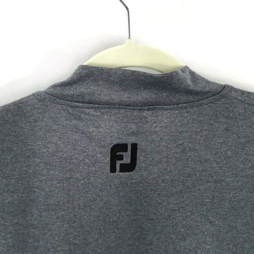 FootJoy Heather Charcoal MidLayer Pullover Large Men's Golf Preppy Classic